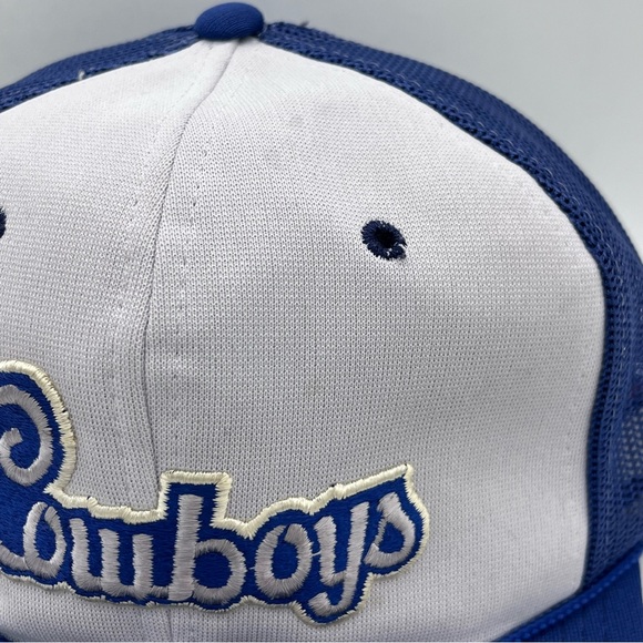 Vintage 80s Dallas Cowboys Sports Specialties Script Snapback Cap Trucker Hat - Picture 3 of 9